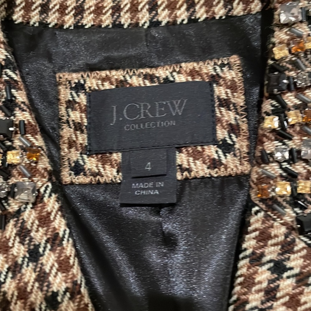 J. Crew women’s blazer with rhinestone details in the collar - Picture 3 of 14